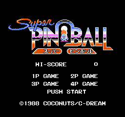 Super Pinball Title Screen